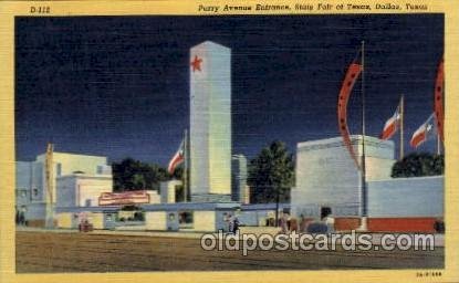 Parry Avenue Enterance 1936 Dallas Texas USA Centenial Exposition Unused 