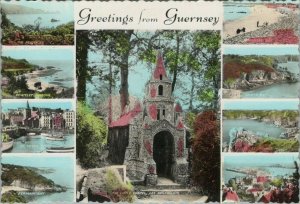 Channel Islands Postcard - Greetings From Guernsey   RR13435