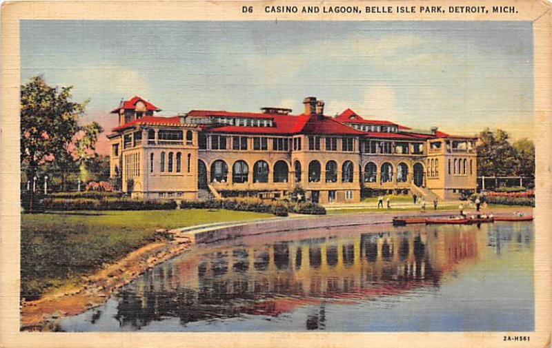 Casino and Lagoon Belle Isle Park - Detroit, Michigan MI