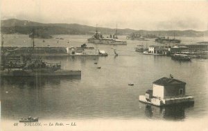 France Toulon Harbor Ships Louis Levy #48 C-1910 Postcard 22-7017