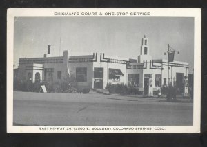 COLORADO SPRINGS COLORADO EAST HI-WAY GAS STATION ADVERTISING POSTCARD