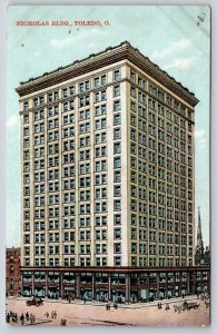 Toledo Ohio~Nicholas Bldg~250' Tall High Rise~17 Stories~Vintage Postcard
