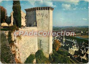 Modern Postcard Loire Valley Chateau de Chinon (I and L) Tour de Boissy and V...