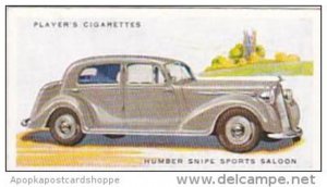 Player Cigarette Card Motor Cars 2nd Series No 24 Humber Snipe Sports Saloon