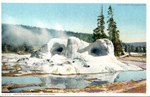 Yellowstone National Park Grotto Geyser Detroit Publishing
