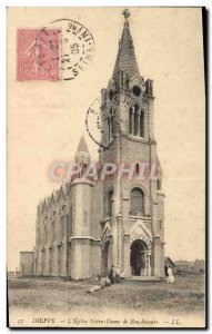 Old Postcard Dieppe L & # 39Eglise Notre Dame De Bon Secours