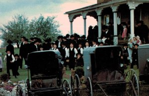 Amish Worship Gathering at Amish Farm House in Lancaster County Pennsylvania