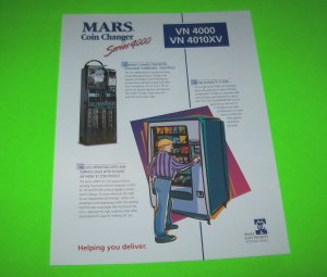 Mars Electronics Coin Changer Series VN 4000 Paper Advertising FLYER Promo 1997