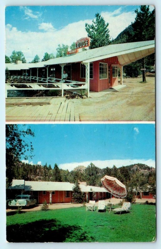 ESTES PARK, Colorado CO  Roadside COLONIAL MOTOR LODGE 1959  Postcard