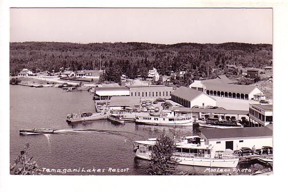 Real Photo, Temagami Lakes Resort, Boats, Ontario, CKC, MacLean Photo