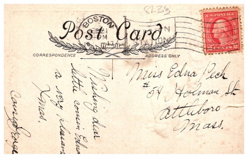 Christmas  Children looking up Fireplace