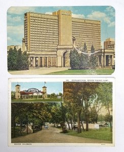 Vintage Postcard Lot of 2 Denver Colorado Hilton Overland Park