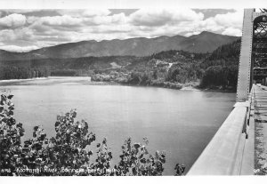Kootenai River Bonners Ferry Idaho Bridge-Real Photo Postcard