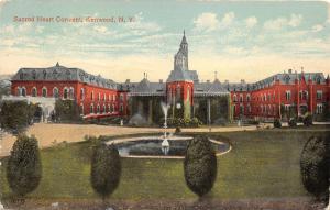 Kenwood New York~Sacred Heart Convent~Fountain in Front Yard~1914 Postcard