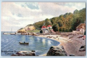 Torquay Devon England Postcard Babbacombe Beach c1920's Antique Unposted
