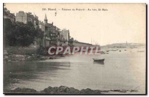 Old Postcard Cliffs of Dinard St Malo Prioress Far