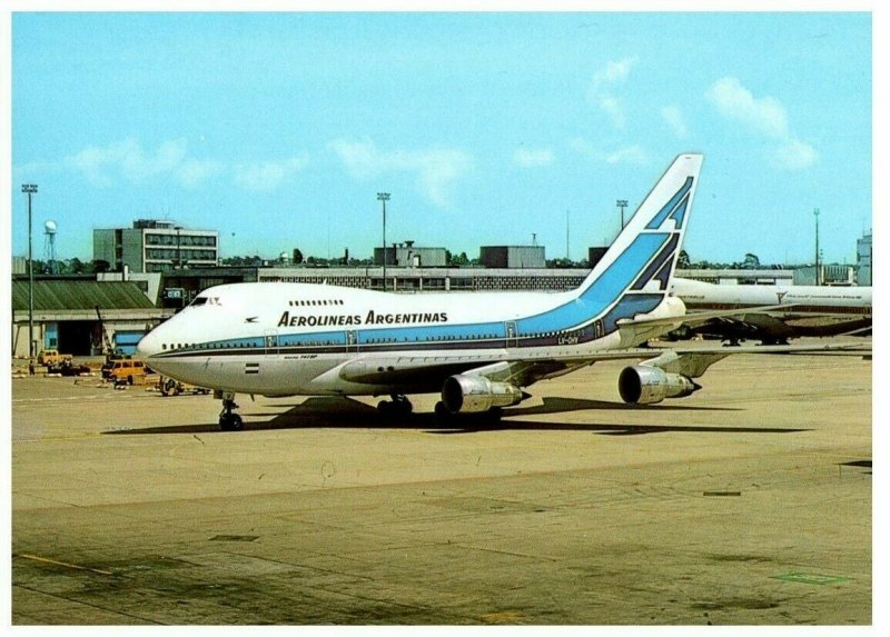 Aerolineas Argentinas Boeing 747 SP27 Airplane Postcard