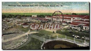 Old Postcard Fete Foraine Bird & # 39s eye view Fairyland Park 75th and Prosp...