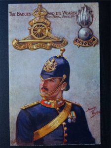 THE ROYAL ARTILLERY The Badge & it's Wearer c1910 Postcard Raphael Tuck 8871