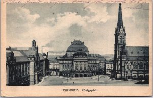 Germany Chemnitz Königsplatz Vintage Postcard 03.18