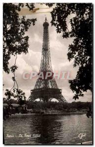 Old Postcard Paris Eiffel Tower