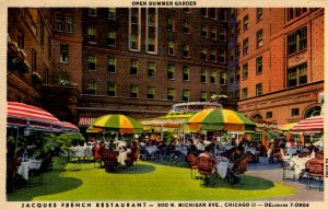 Chicago, Illinois - Summer Garden of the Jacques French Restaurant - 1940s