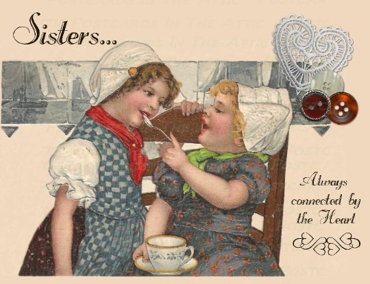 Single (one), Old Fashioned Postcards, Celebrating the Bond between Sisters, Tea