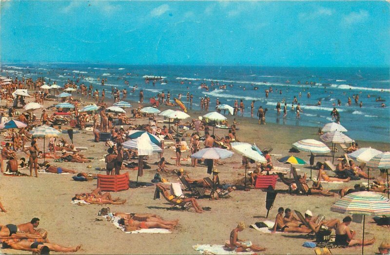 Postcard Romania Black Sea Mamaia seaside beach view