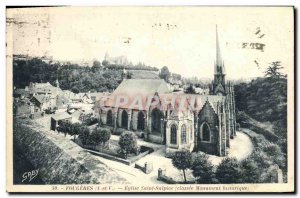 Old Postcard Fougeres Saint Sulpice Church