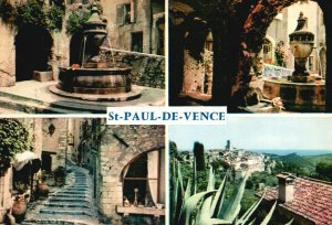 Vintage Postcard Reflets De La Corte d'Azur St. Paul De Vence Cite des Peintres