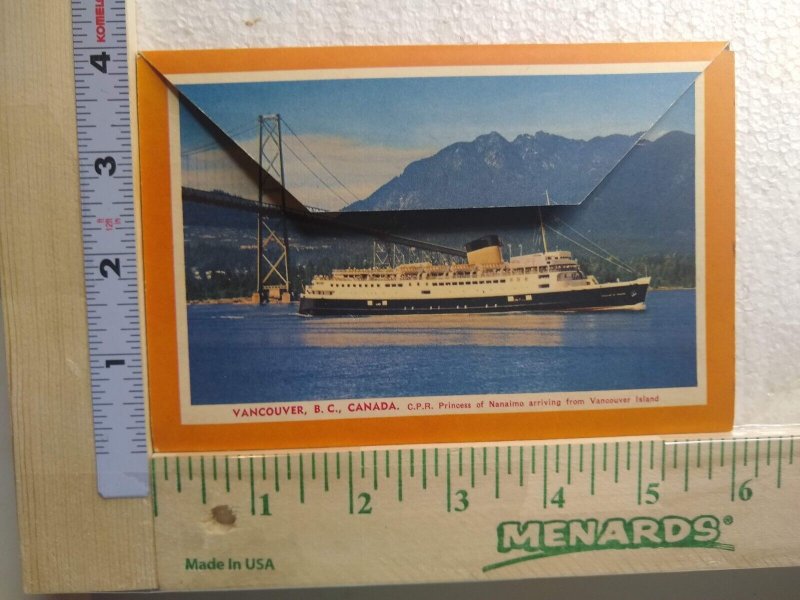 Postcard Folder C.P.R. Princess of Nanaimo, Vancouver, Canada