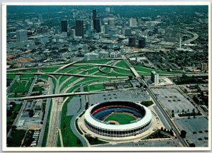 Aerial Modern Sports Stadium Skyline In Background Atlanta Georgia GA Postcard