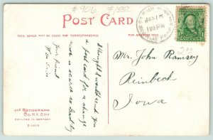 Minneapolis~Man Keeps Logs Moving on Mississippi River w/Pole~Boiler Works~c1910