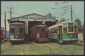 Trolleys,Arden Trolly Museum,Arden,PA Postcard