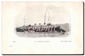 Old Postcard Boat War Pothuau The Cruiser