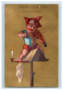 1880s Sharpless & Sons Dry Goods Fantasy Fairies Clown Moon Wine Lot Of 6 P212 