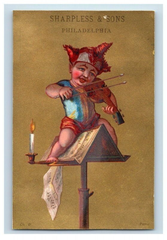 1880s Sharpless & Sons Dry Goods Fantasy Fairies Clown Moon Wine Lot Of 6 P212 