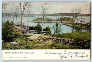 1905 Halifax Nova Scotia Canada Postcard Entrance North West Arm Exterior View