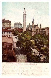 Postcard MONUMENT SCENE Baltimore Maryland MD AR1266