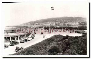 Old Postcard Deauville Beach Fleurie Vue Generale Towards Port