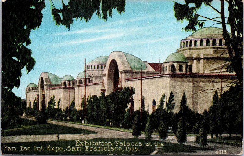 VINTAGE POSTCARD THE 1915 PANAMA-PACIFIC INT'L EXPOSITION EXHIBITION PALACE