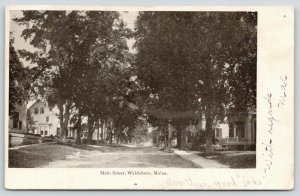 Waldoboro Maine~Main Street~Residential Area~1905 B&W Postcard