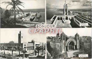 Modern Postcard Hello Oran Maritime Station The Santa Cruz Basilica Sacre Coe...