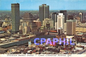 Postcard Modern Downtown Business District Shopping Center Montr�al, Qu�bec