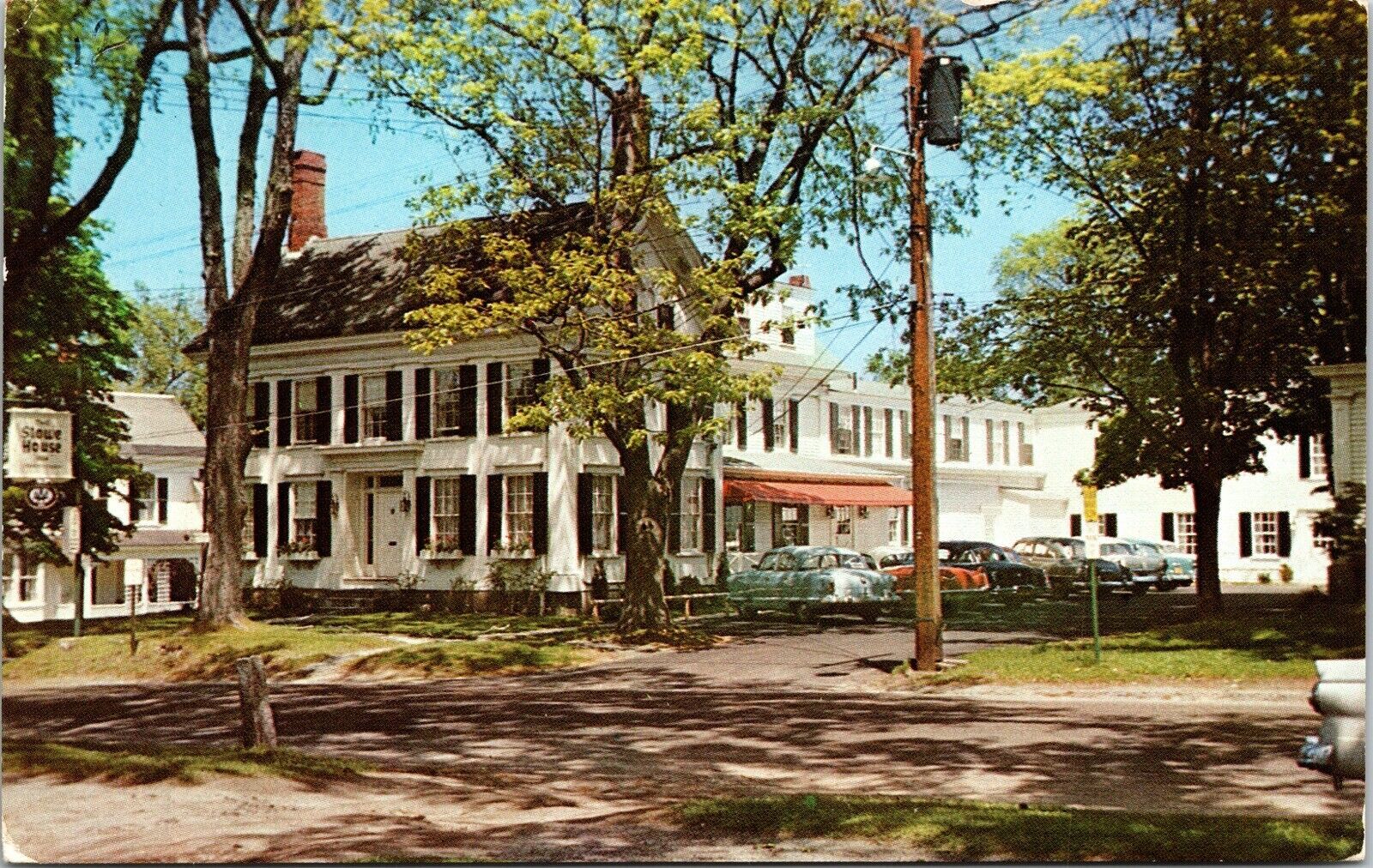 Stowe House Brunswick Maine ME Old Cars Postcard PM Clean Cancel WOB