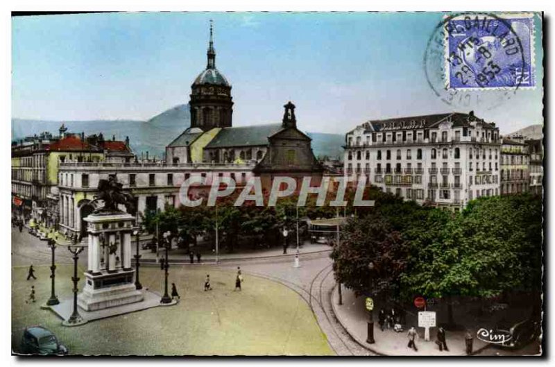 Old Postcard Clermont Ferrand P D Jaude square Statue of Vercingetorix