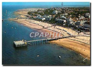 Postcard Modern Colors and Light of Arcachon Gironde France Aerial view Focus...