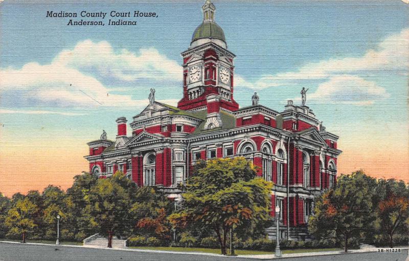 Madison County Court House, Anderson, Indiana, Early Postcard, Unused