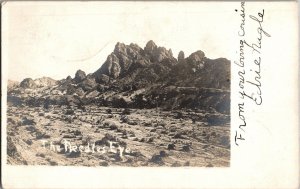 RPPC The Needle’s Eye, Organ Mountains, New Mexico 1906 Posted Rivera, CA KJ6
