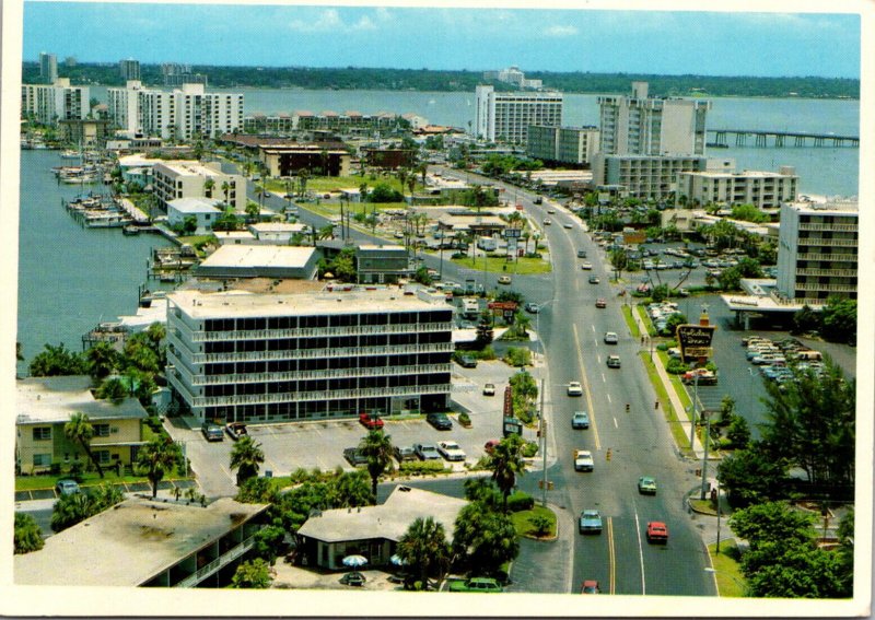 Florida Clearwater Beach Looking South Along South Gulfview Boulevard